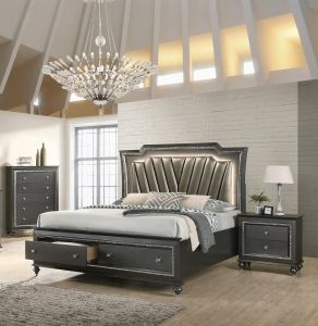 Buy Acme Kaitlyn Queen Storage Bedroom Set 3 Pcs In