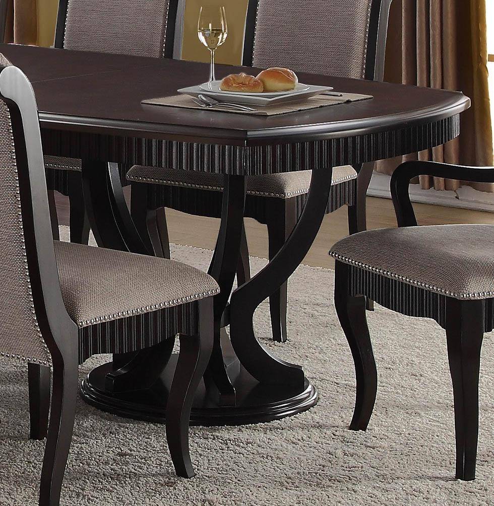 Buy McFerran D1600 Dining Table Set 7 Pcs in Black, Gray ...