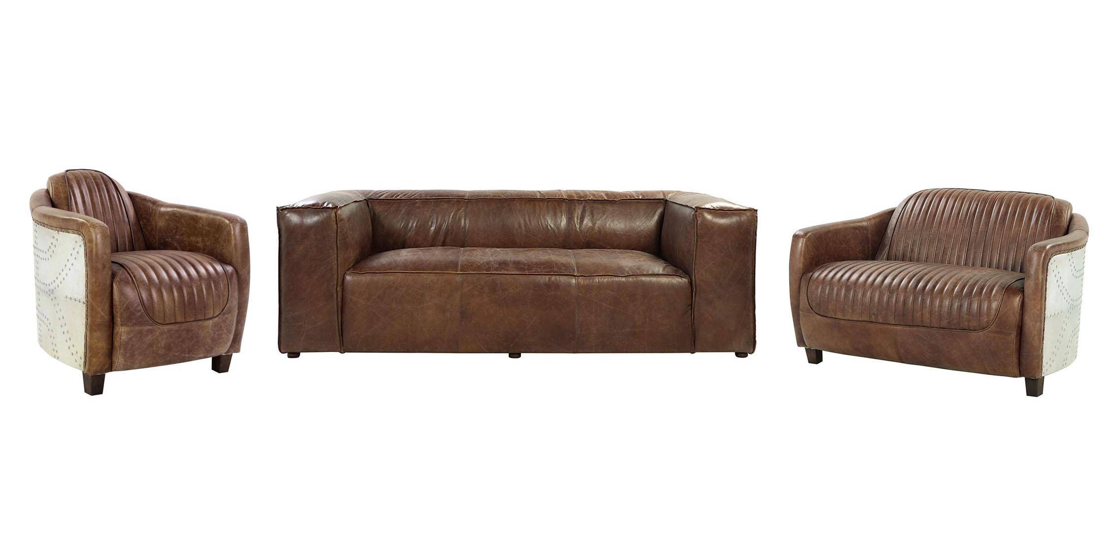 acme brancaster leather sofa