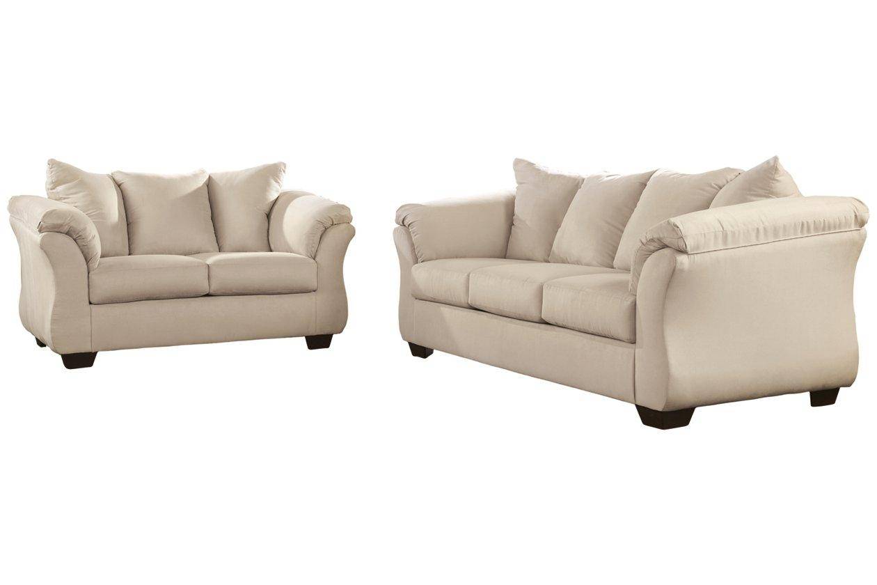 Buy Ashley Darcy Sofa Loveseat And Chair Set 3 Pcs In Stone Fabric Online 