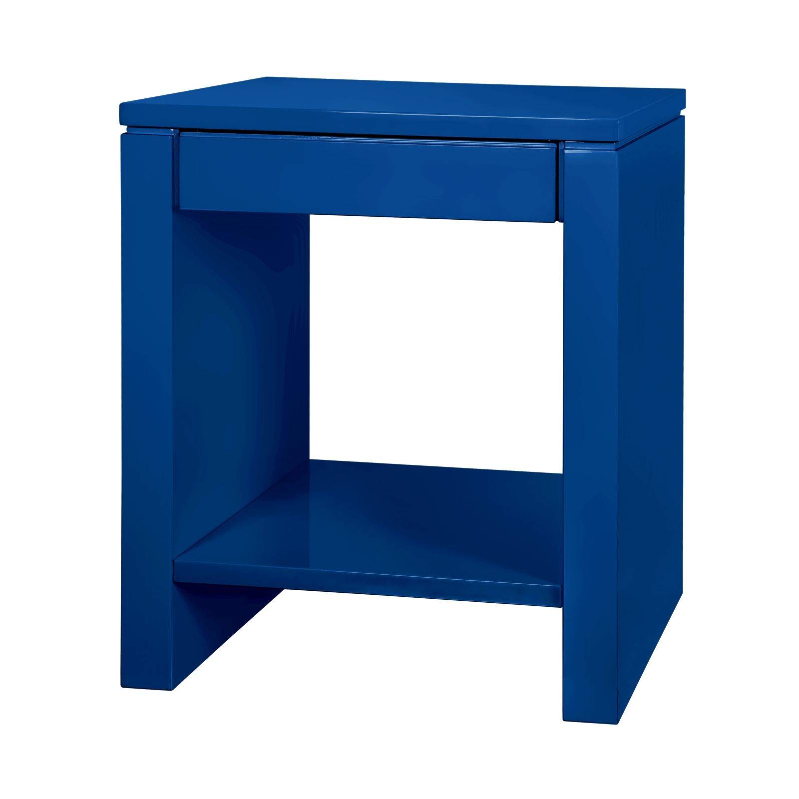 blue lacquer side table