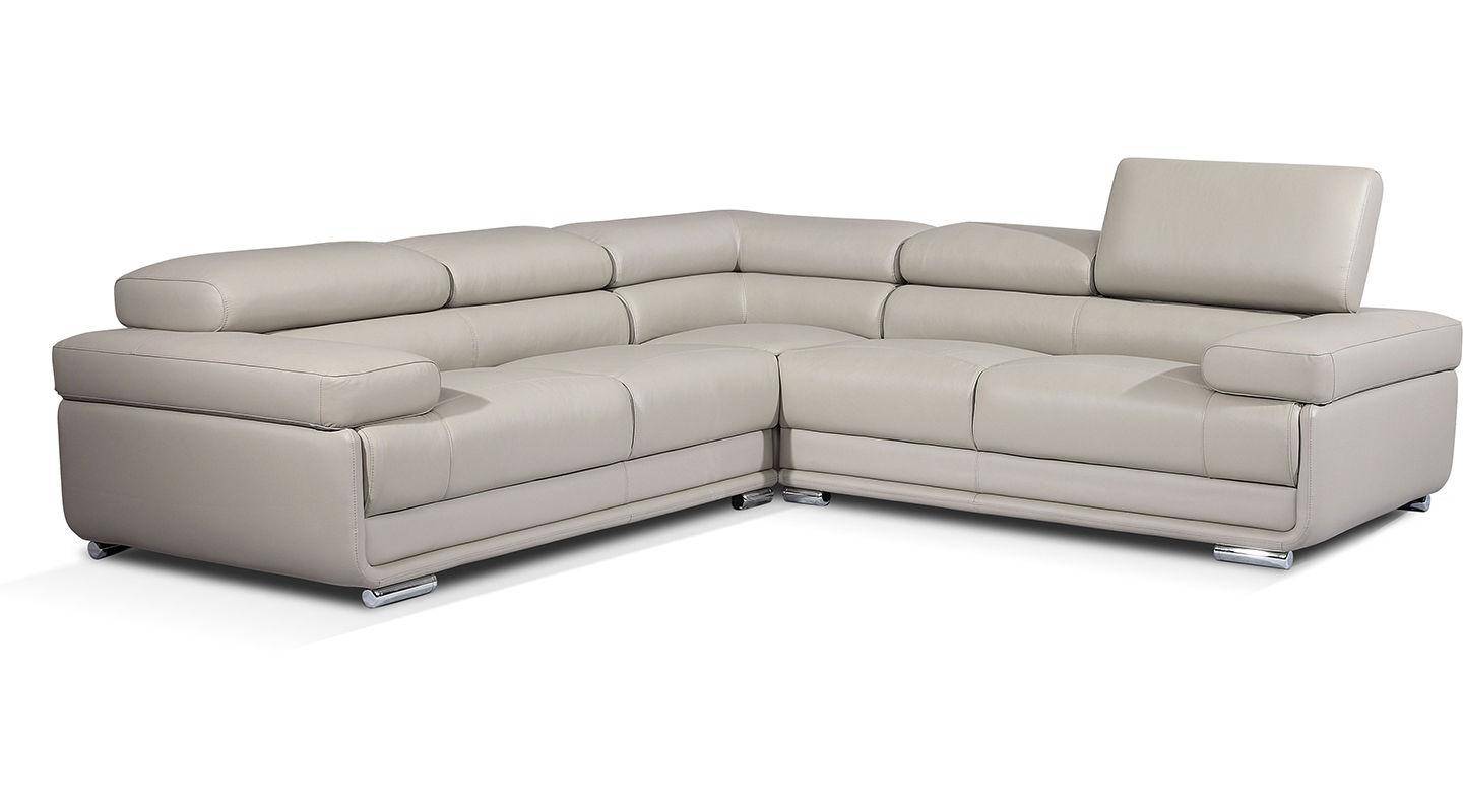 Buy ESF 2119 Sectional Sofa Right Hand Chase in Gray, Top ...