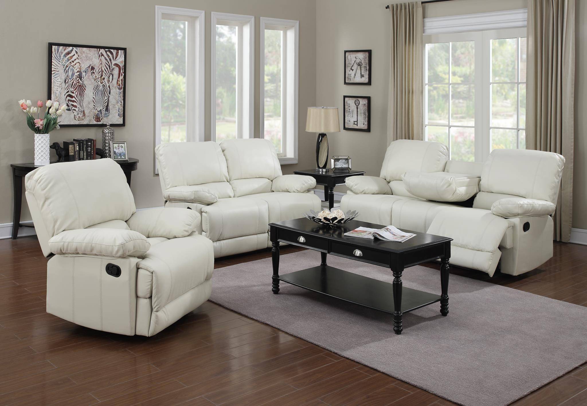 Buy MYCO MYCO Furniture Dalton Cream Sectional Living Room Set 3 Pcs in ...