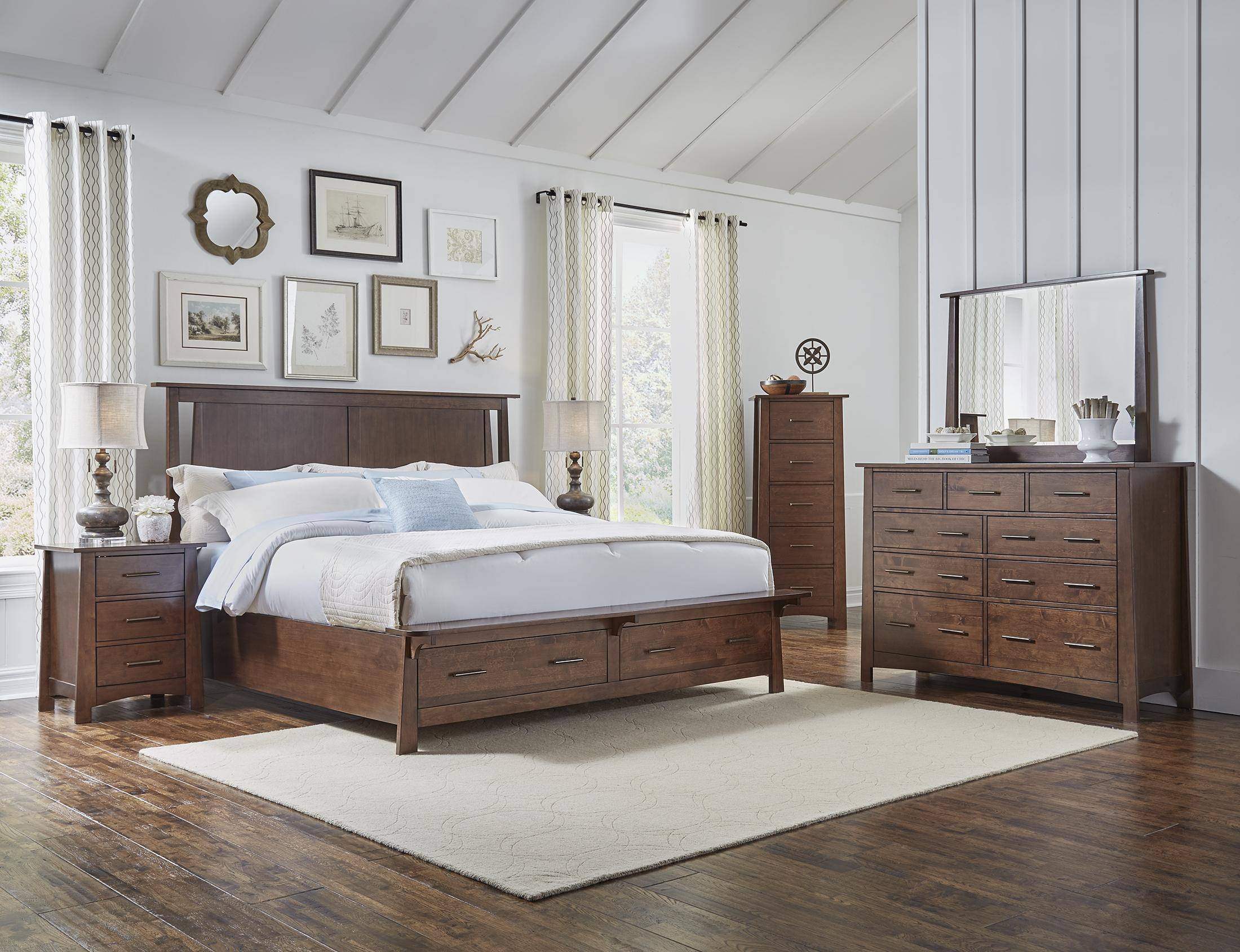 Buy A America Sodo King Storage Bed in Brown, Wood online