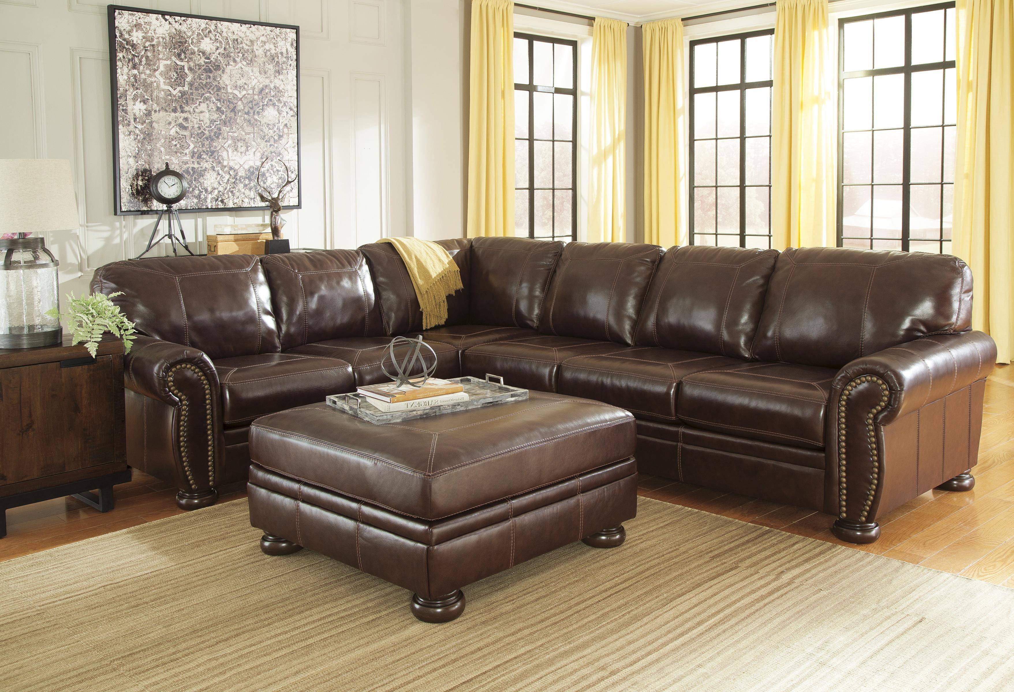 ashley banner sofa real leather