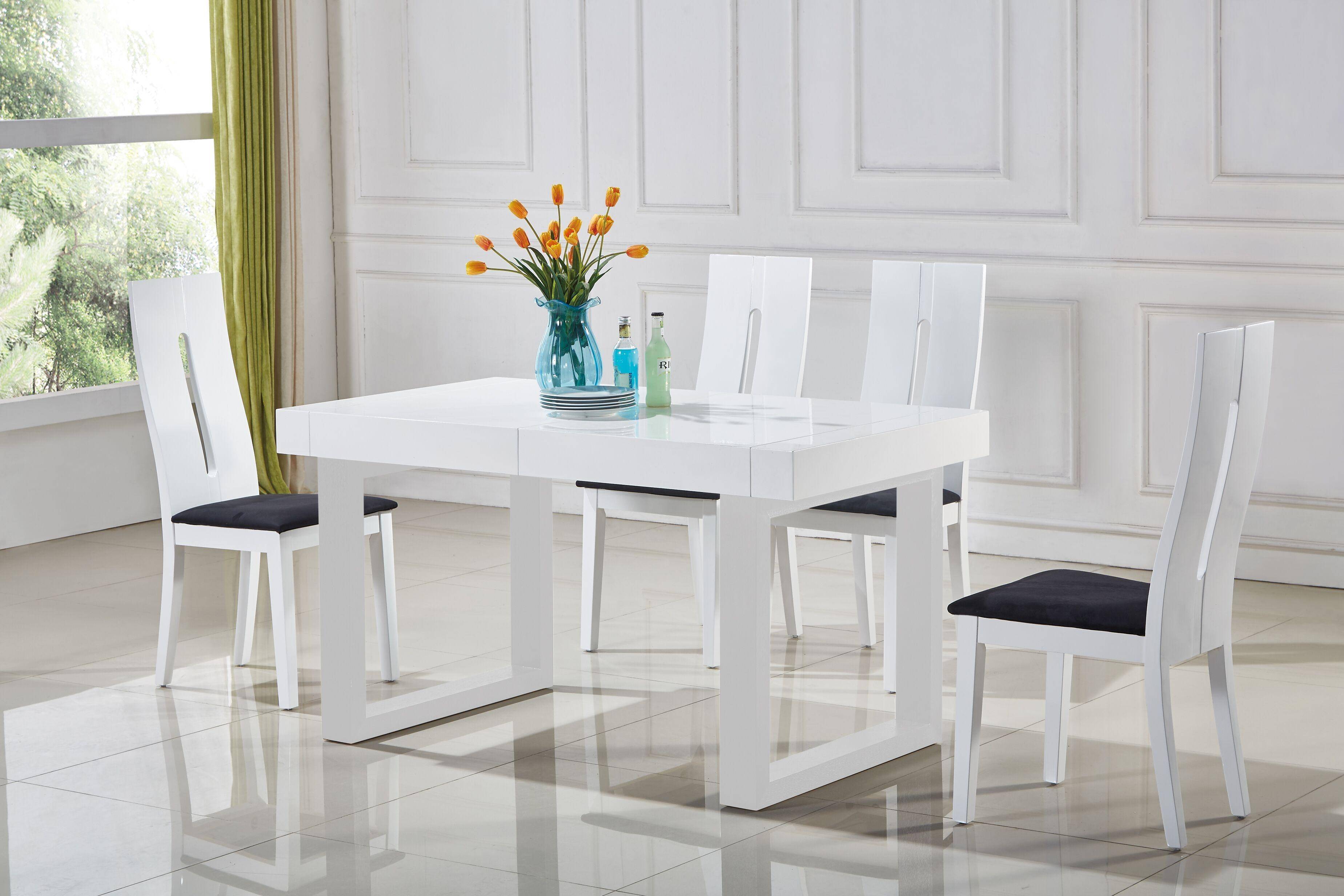 Kitchen Table And Chairs White Gloss - Junior Giant Revolution Counter