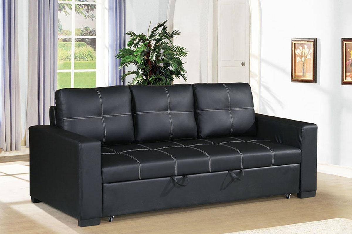 poundex espresso faux leather 3 pc sectional sofa