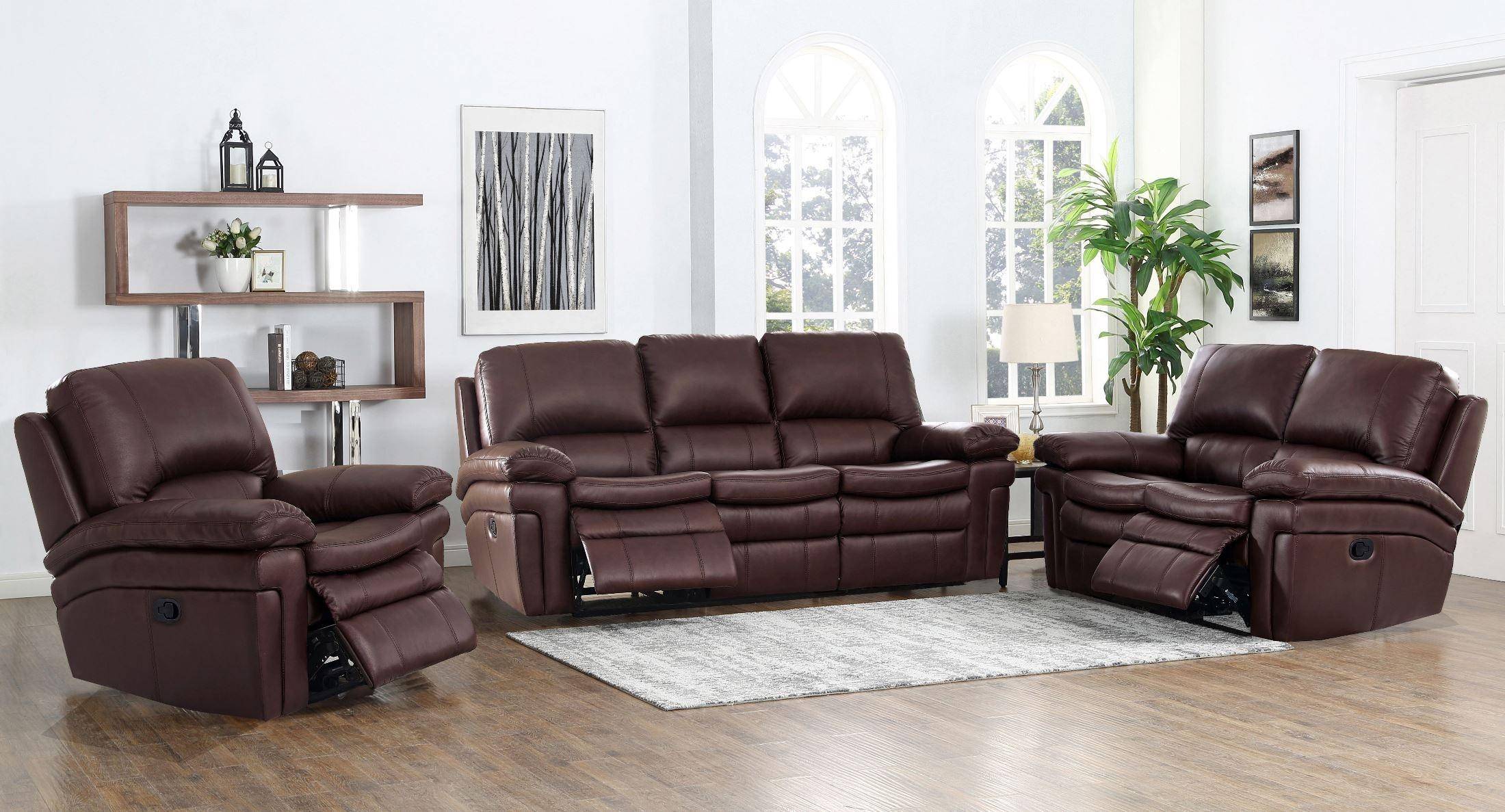 Top Grain Leather Living Room Set
