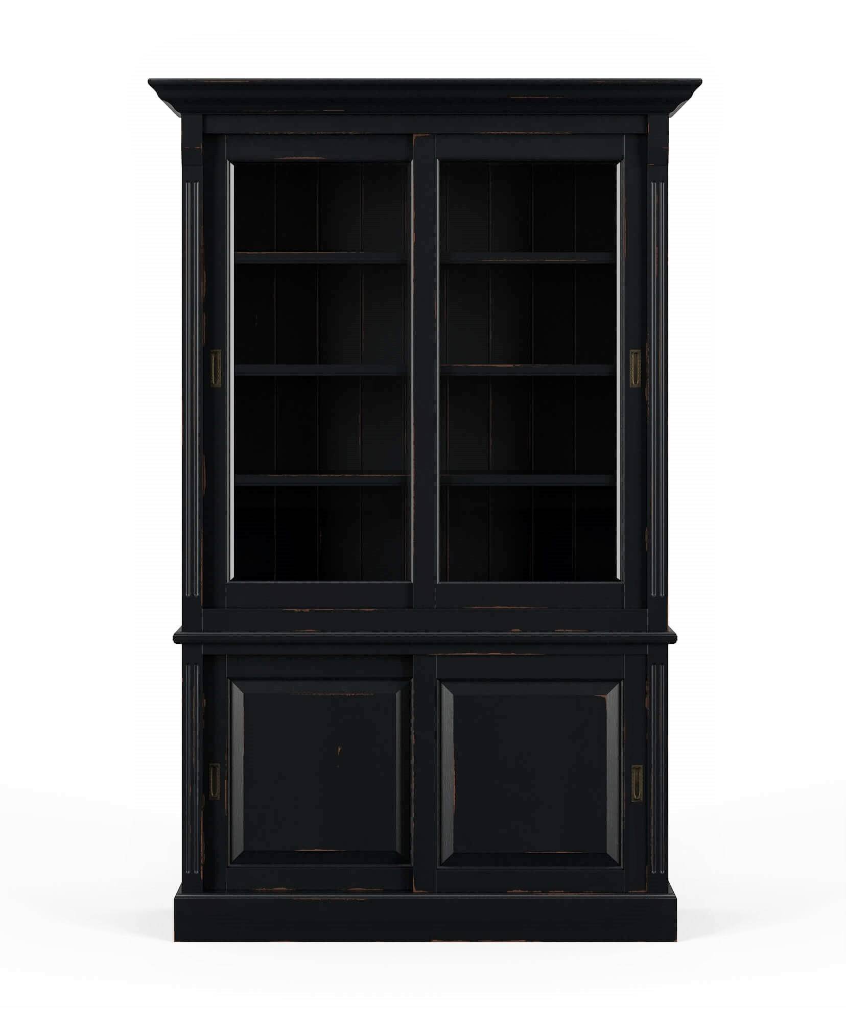 Buy Bramble 25976 Bookcases In Black Antique Solid Hardwood Online