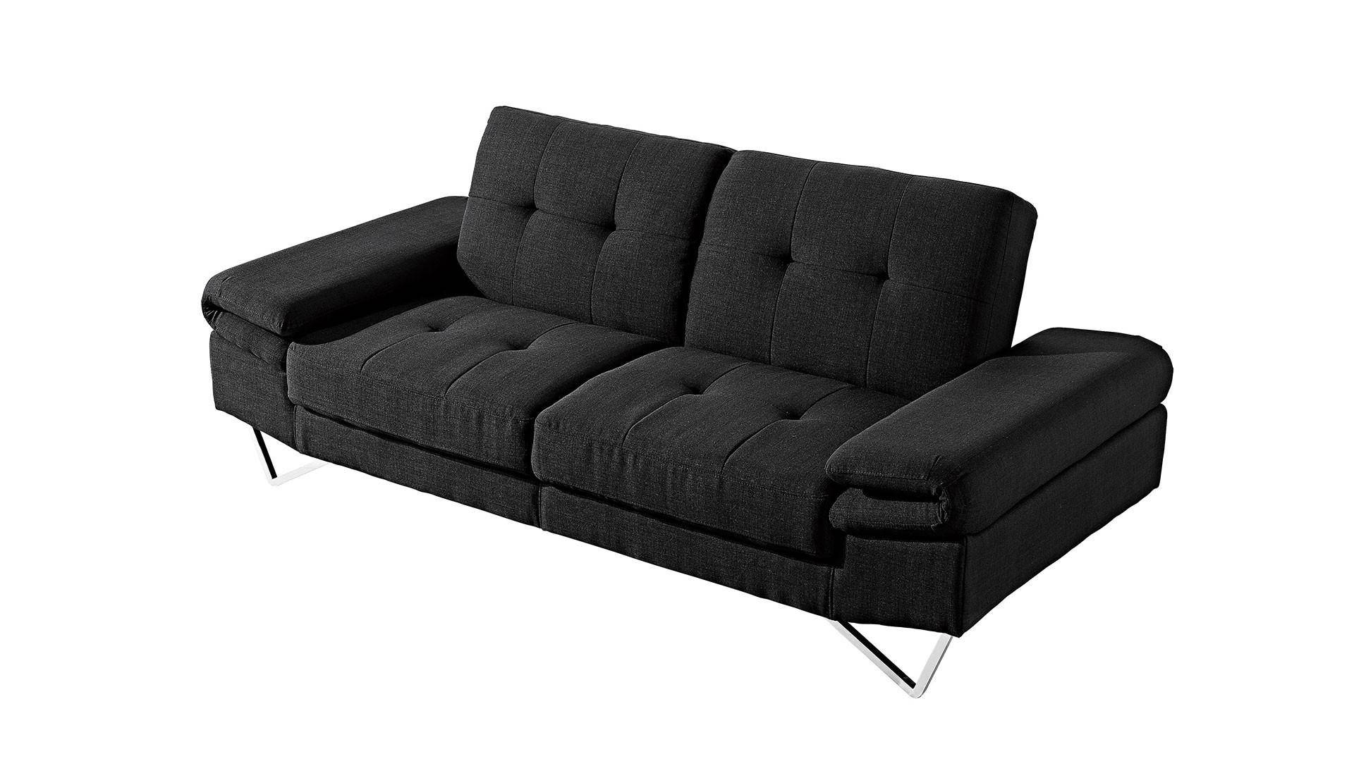 gertrude black fabric sofa bed