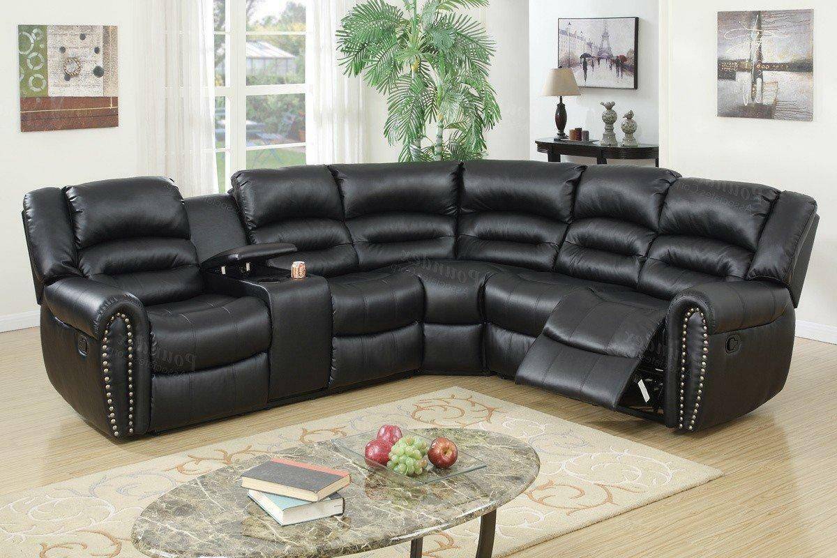 poundex faux leather sectional right chaise sofa