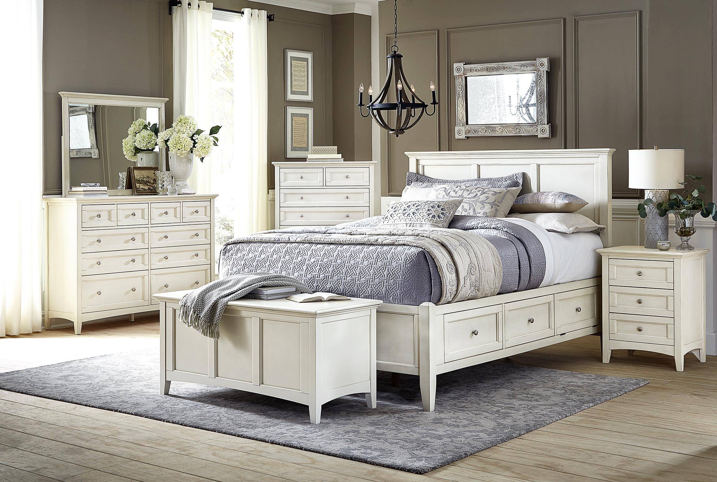 white wood bedroom furniture set