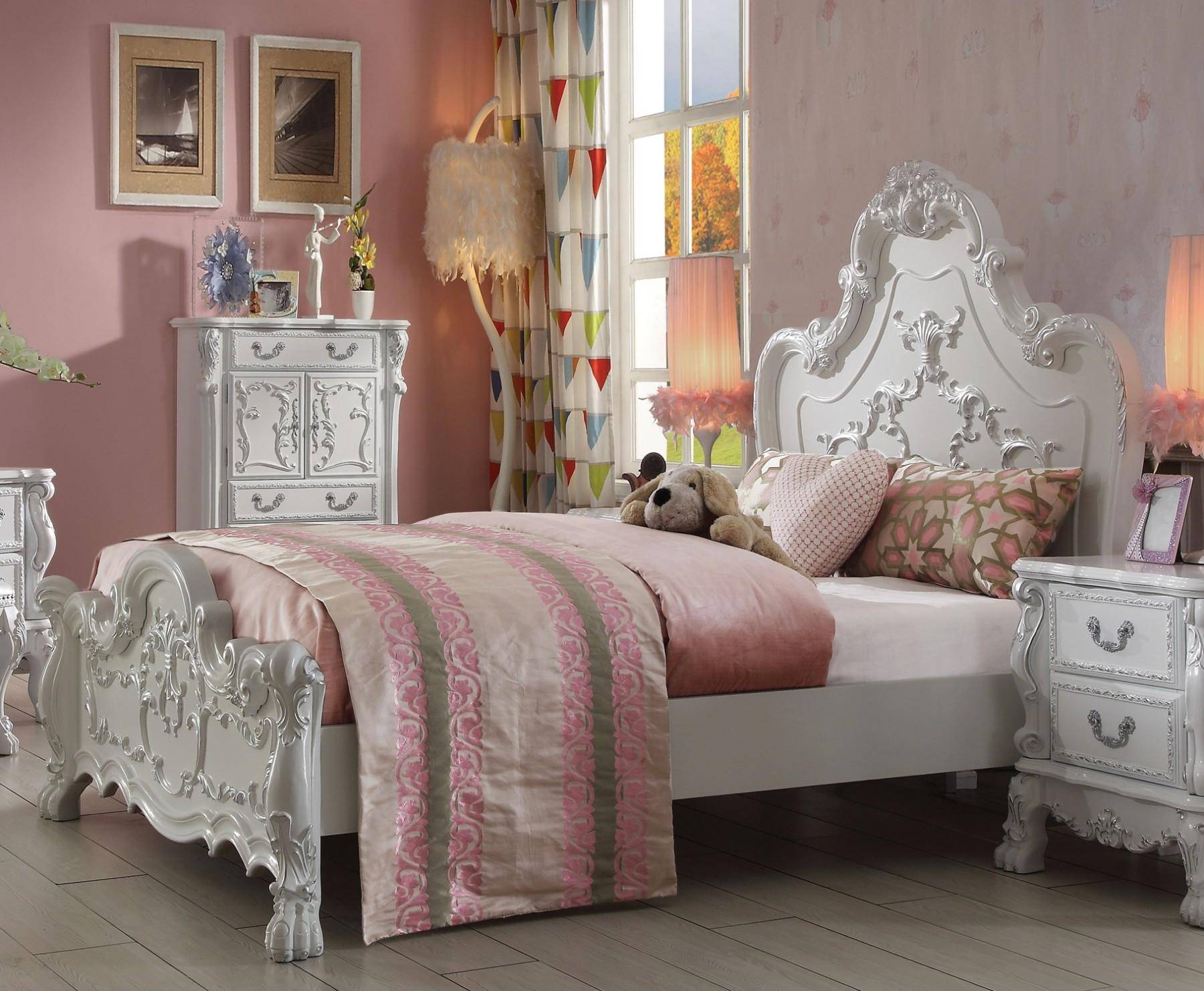 furniture textured white veneer bedroom
