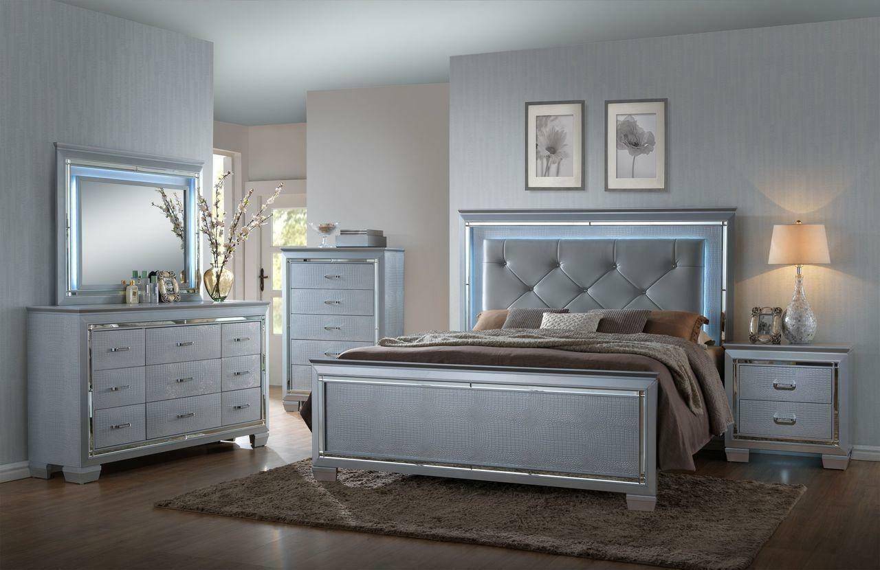 silver queen bedroom set