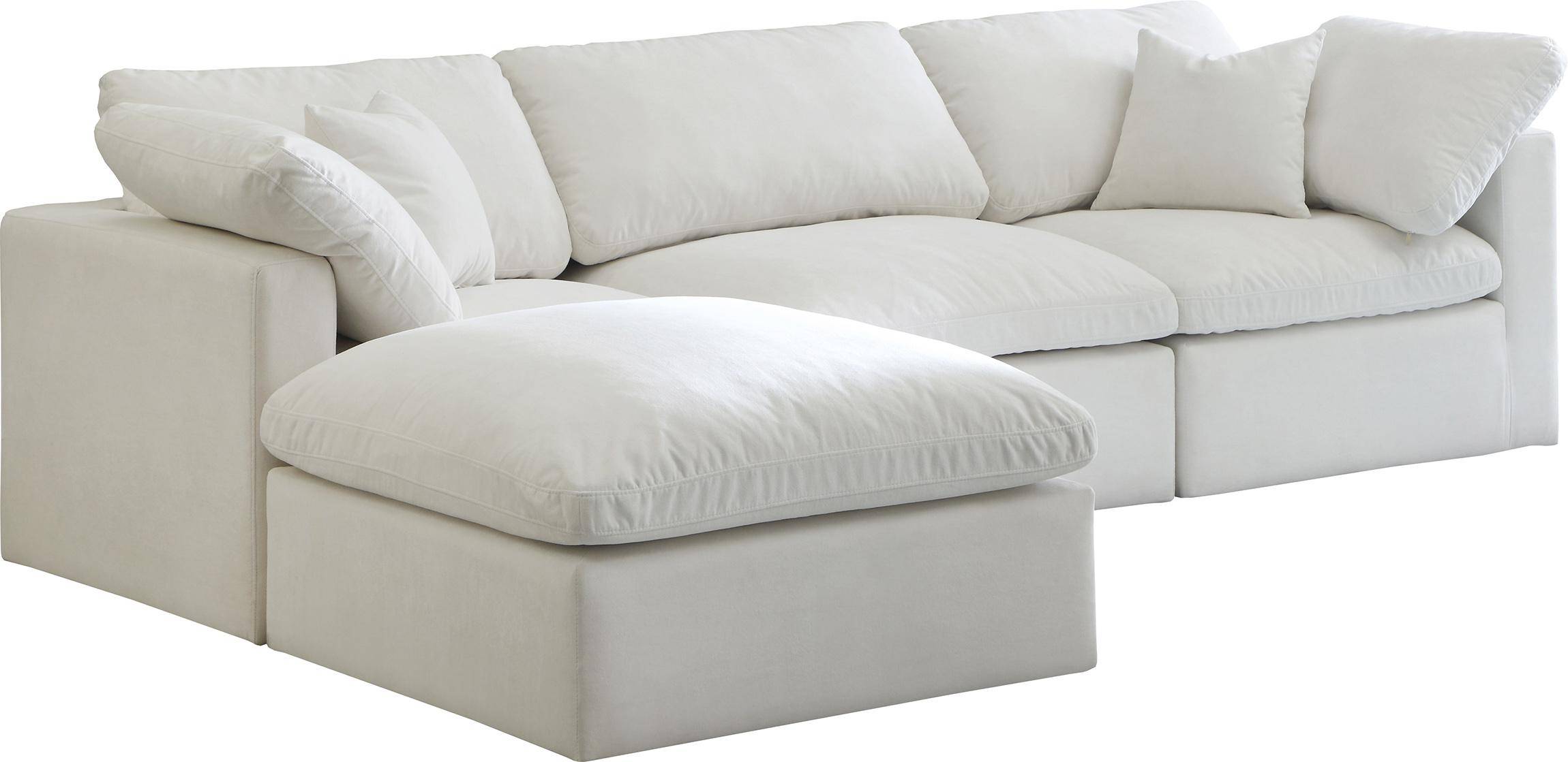 Buy Meridian Cloud CREAM Sectional Sofa in Cream, Fabric online