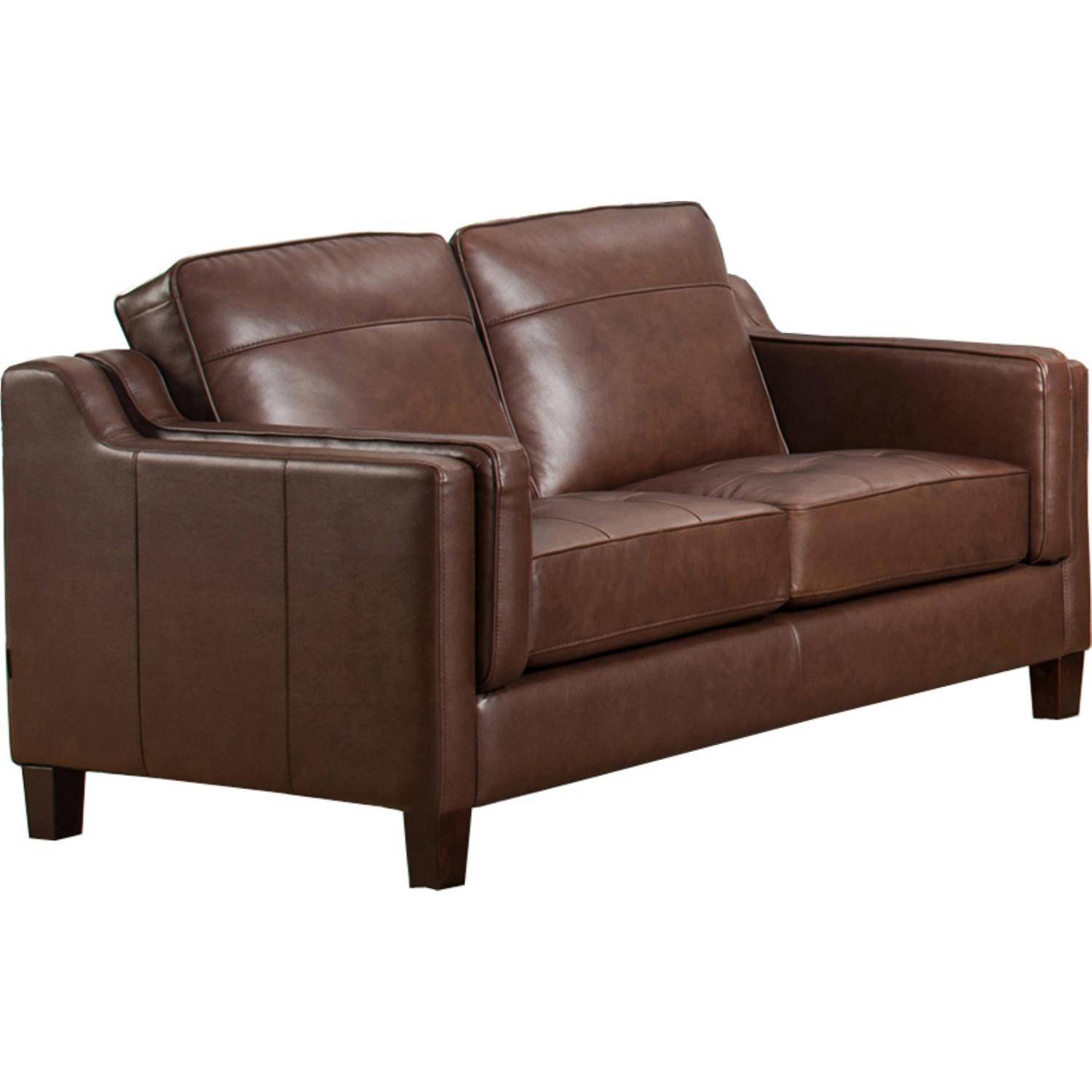 Buy Amax Acorn Sofa Loveseat and Chair Set 3 Pcs in Brown, Top grain ...