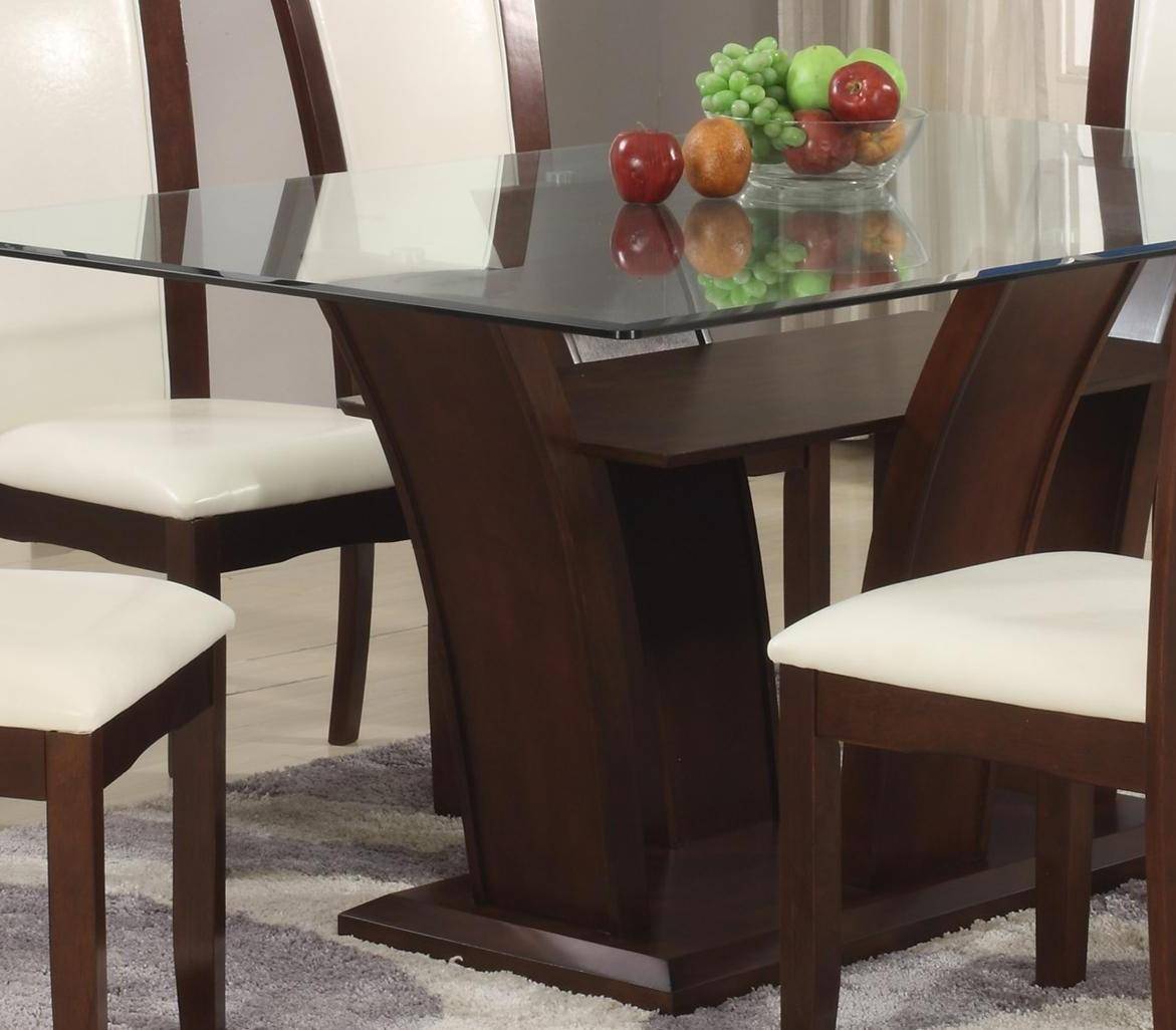 Buy Crown Mark 1210wh 4272 Camelia Dining Sets 7 Pcs In White Dark Brown Faux Leather Online