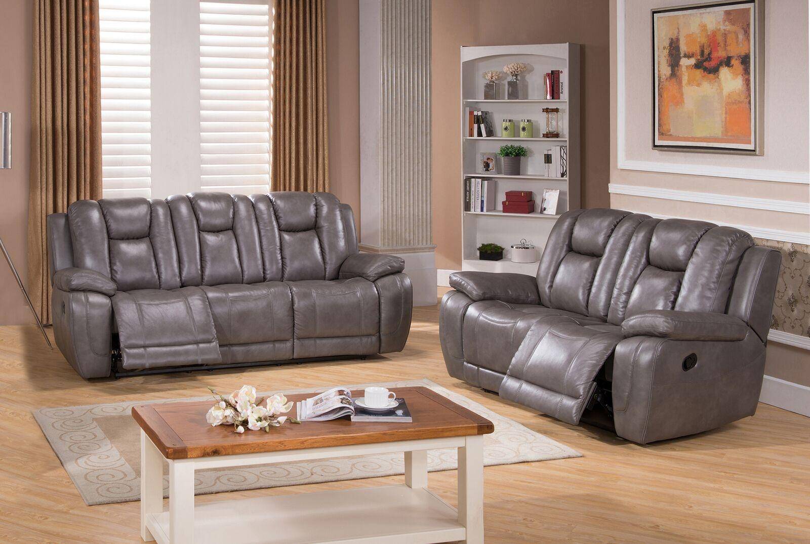 amax leather reclining sofa