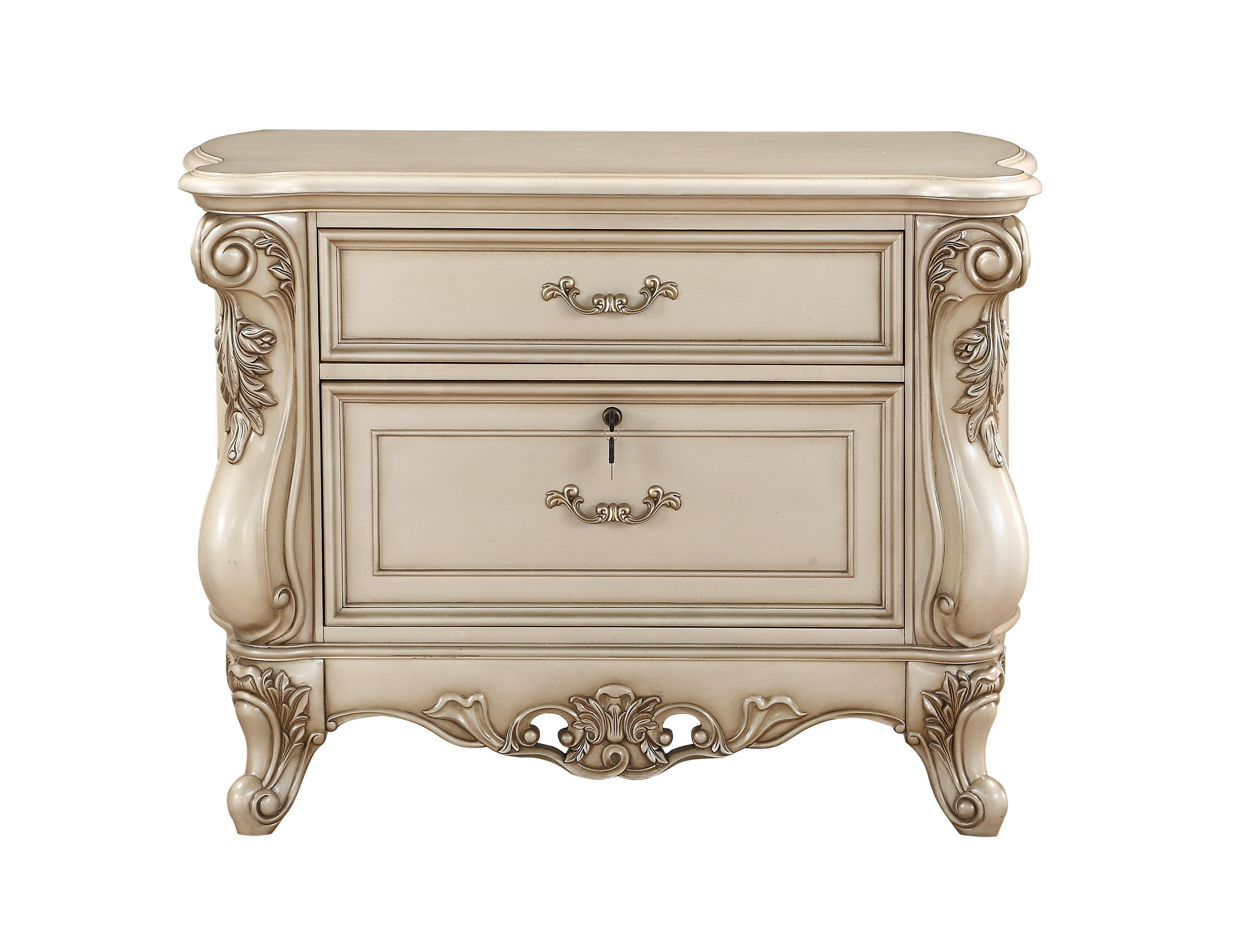 Buy ACME Gorsedd File Cabinet in Antique White, Wood online