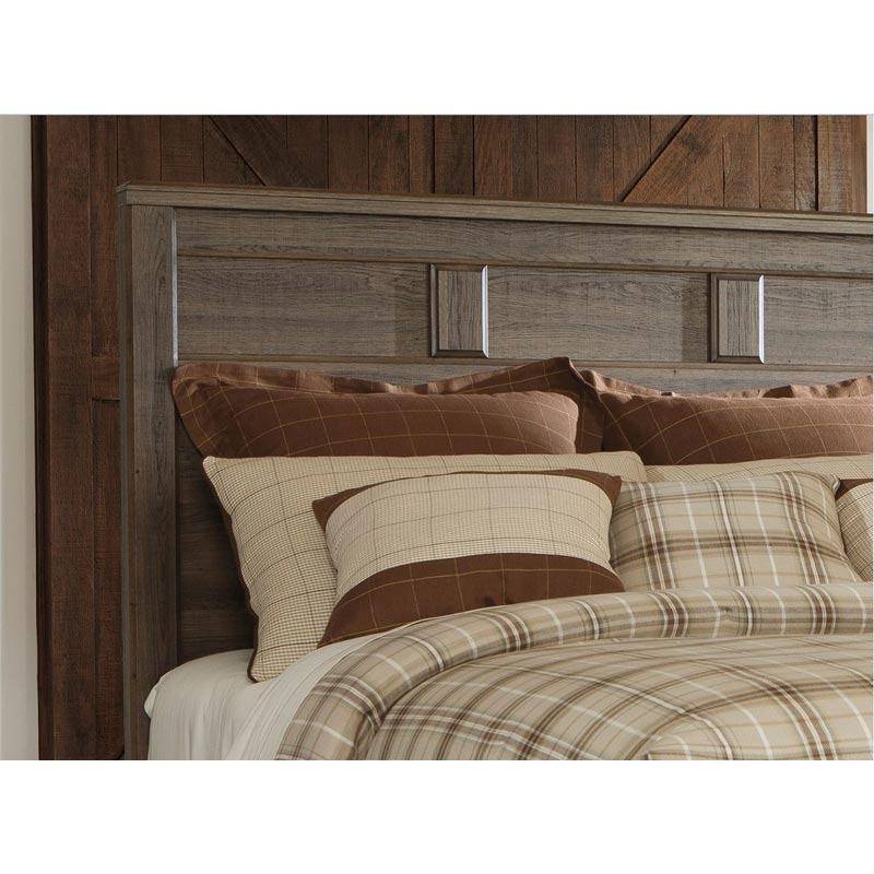 Buy Ashley Juararo Queen Panel Bedroom Set 3 Pcs In Dark Brown Wood Online