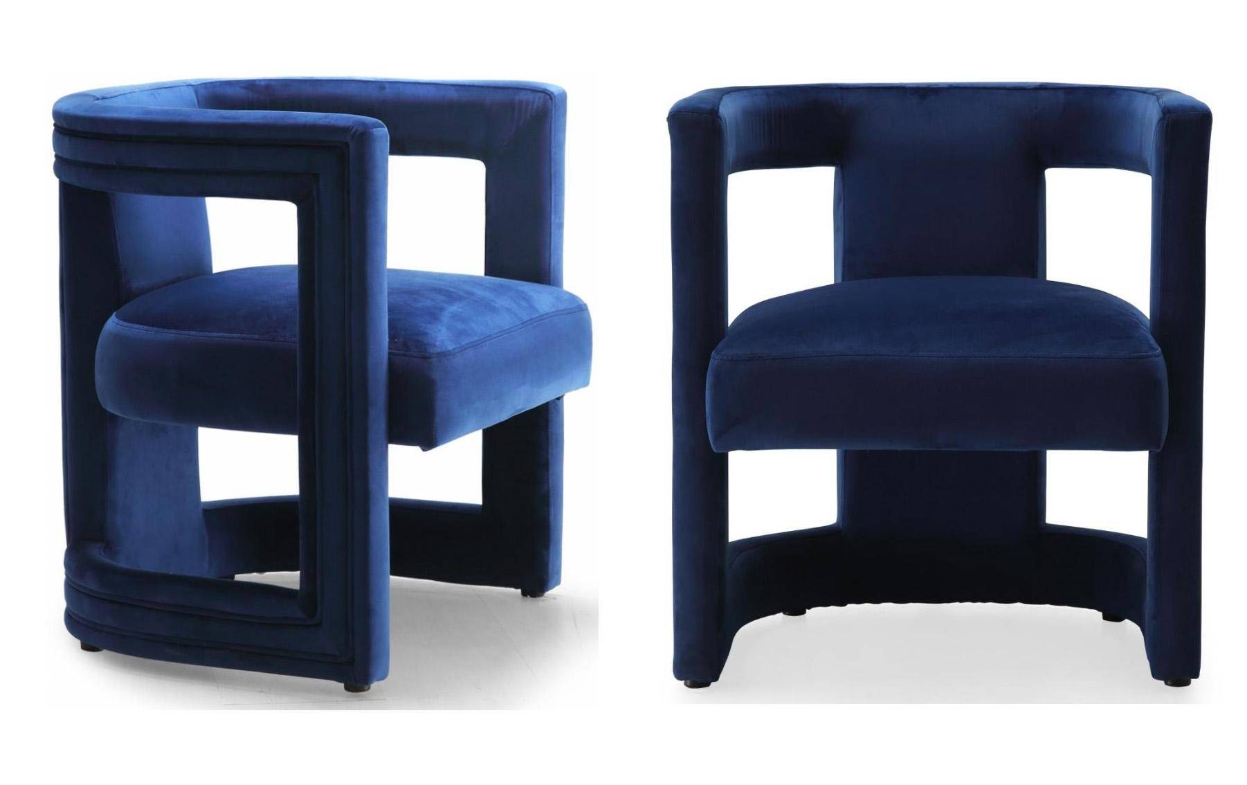 Buy Meridian Blair Accent Chair 2 Pcs In Navy Blue