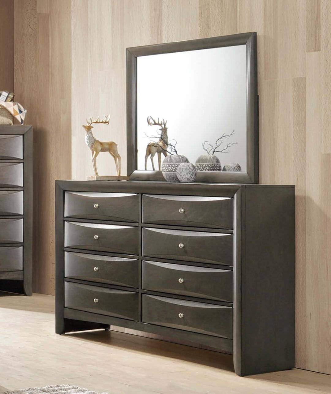 Buy Crown Mark B4275 Emily Queen Storage Bedroom Set 5 Pcs in Gray ...