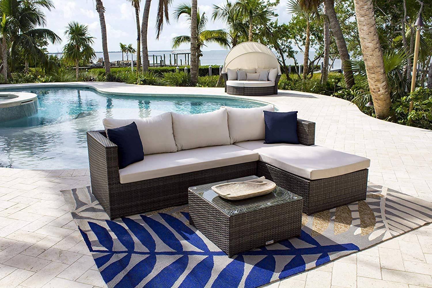 Buy Pelican Reef Spectrum Outdoor Living 3 Pcs in Gray, Fabric online