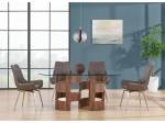     
D866DT W/D4878DC-BR DINING SET -5 Global Furniture
