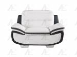     
Modern AE638-IV.BK Sofa Loveseat and Chair Set in Bonded Leather
