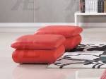     
Modern EK-LB119-RED Sofa Chaise Coffe Table and 2 Ottomans Set in Genuine Leather
