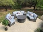     
(ATDSCS -Set-6 ) Patio Curved Circular Sofa Set
