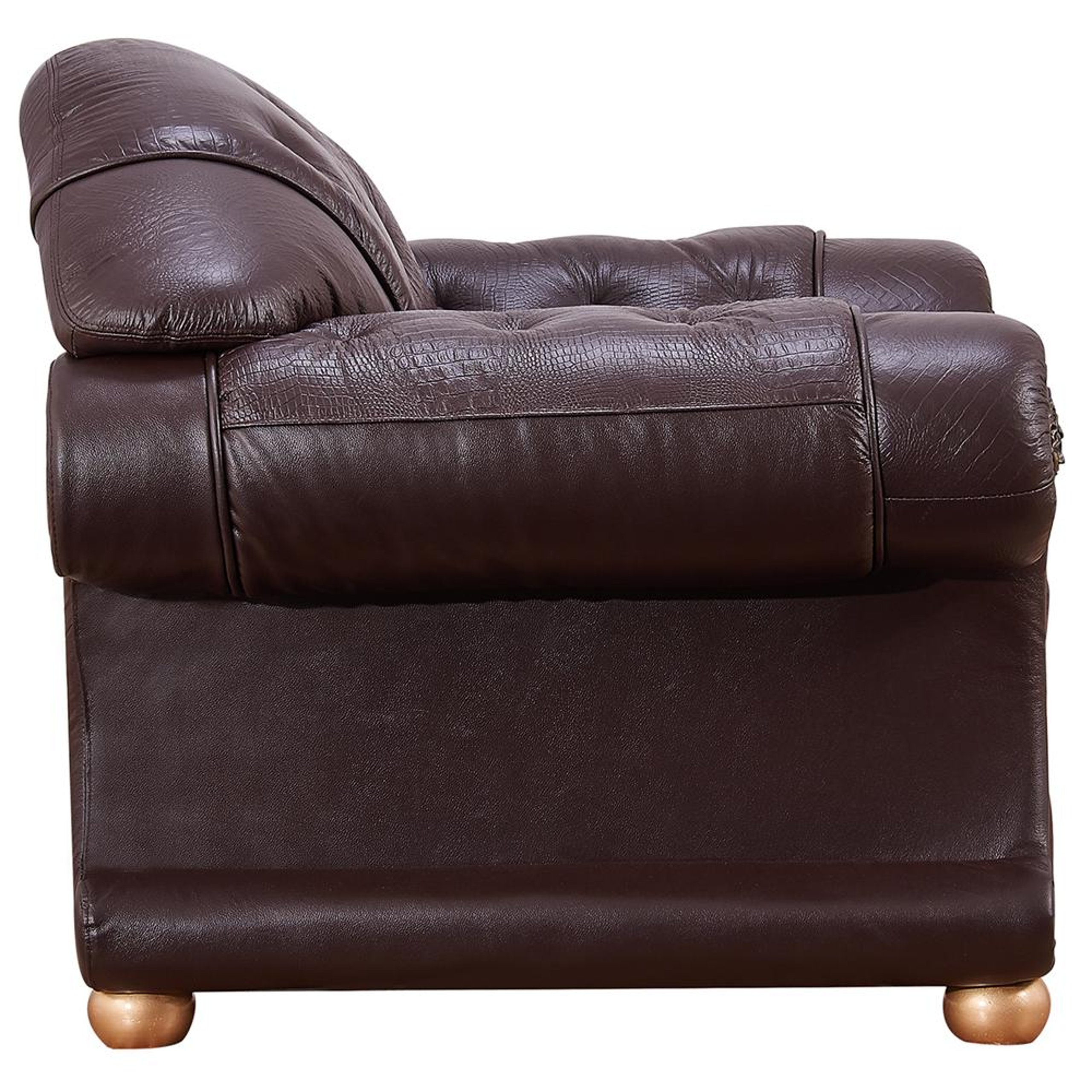 Buy Esf Apolo Sofa In Dark Brown Leather Online