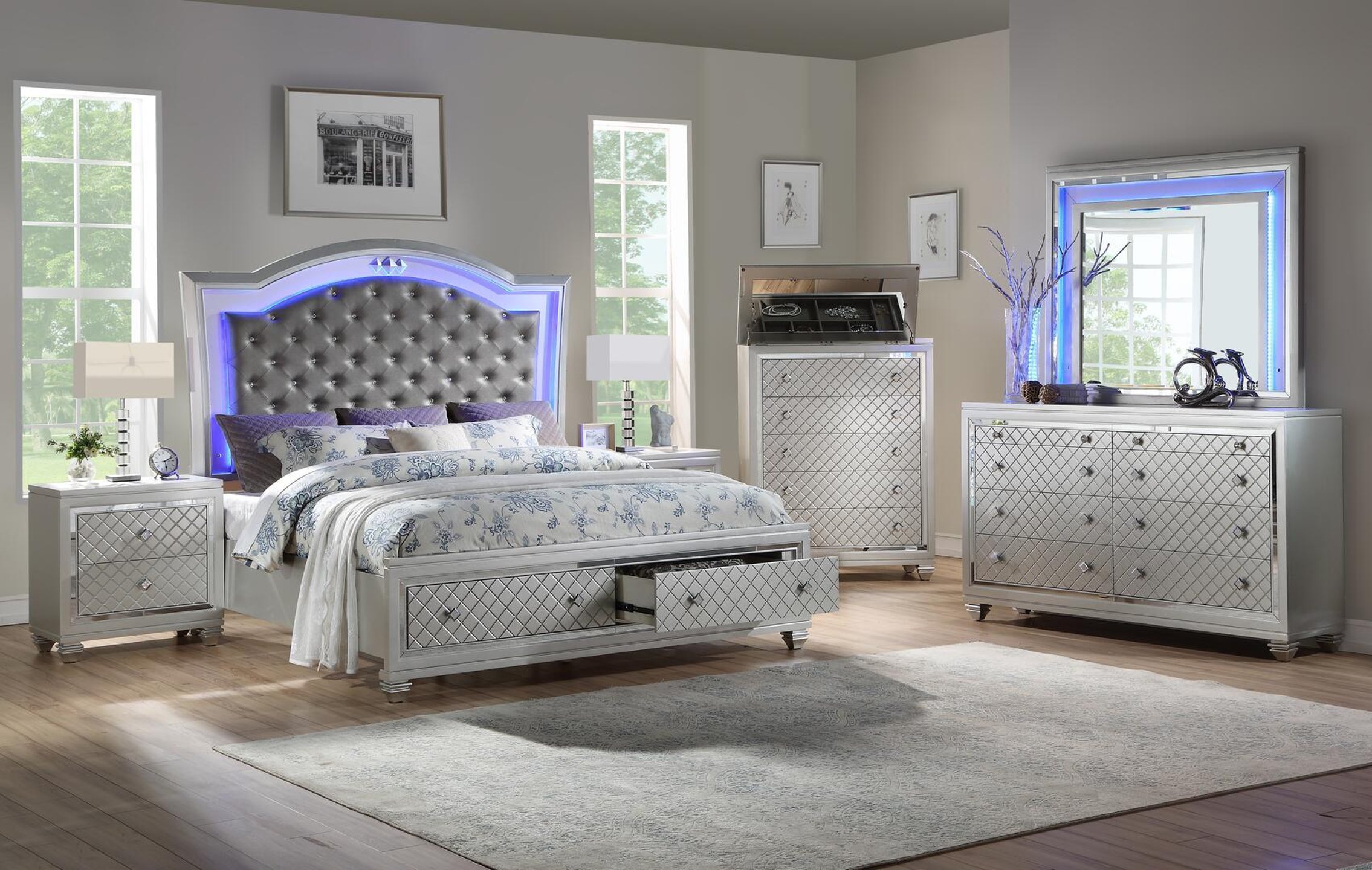 shiney bedroom collection cosmos furniture