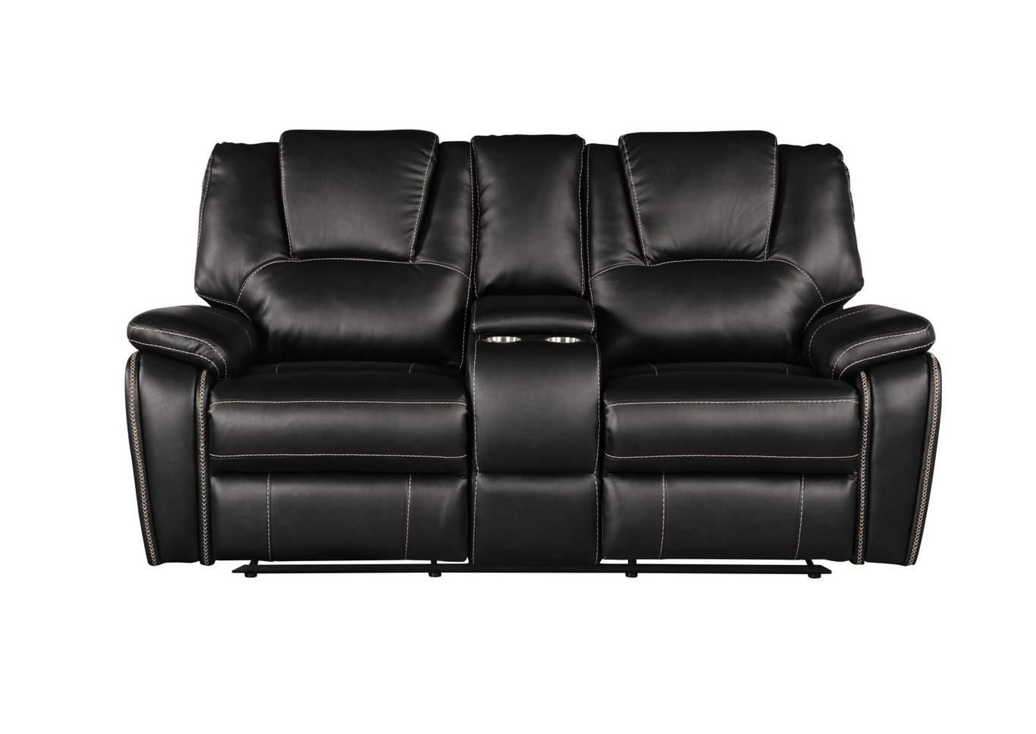 Buy Galaxy Home Furniture Hongkong Recliner Sofa Set 2 Pcs in Black ...