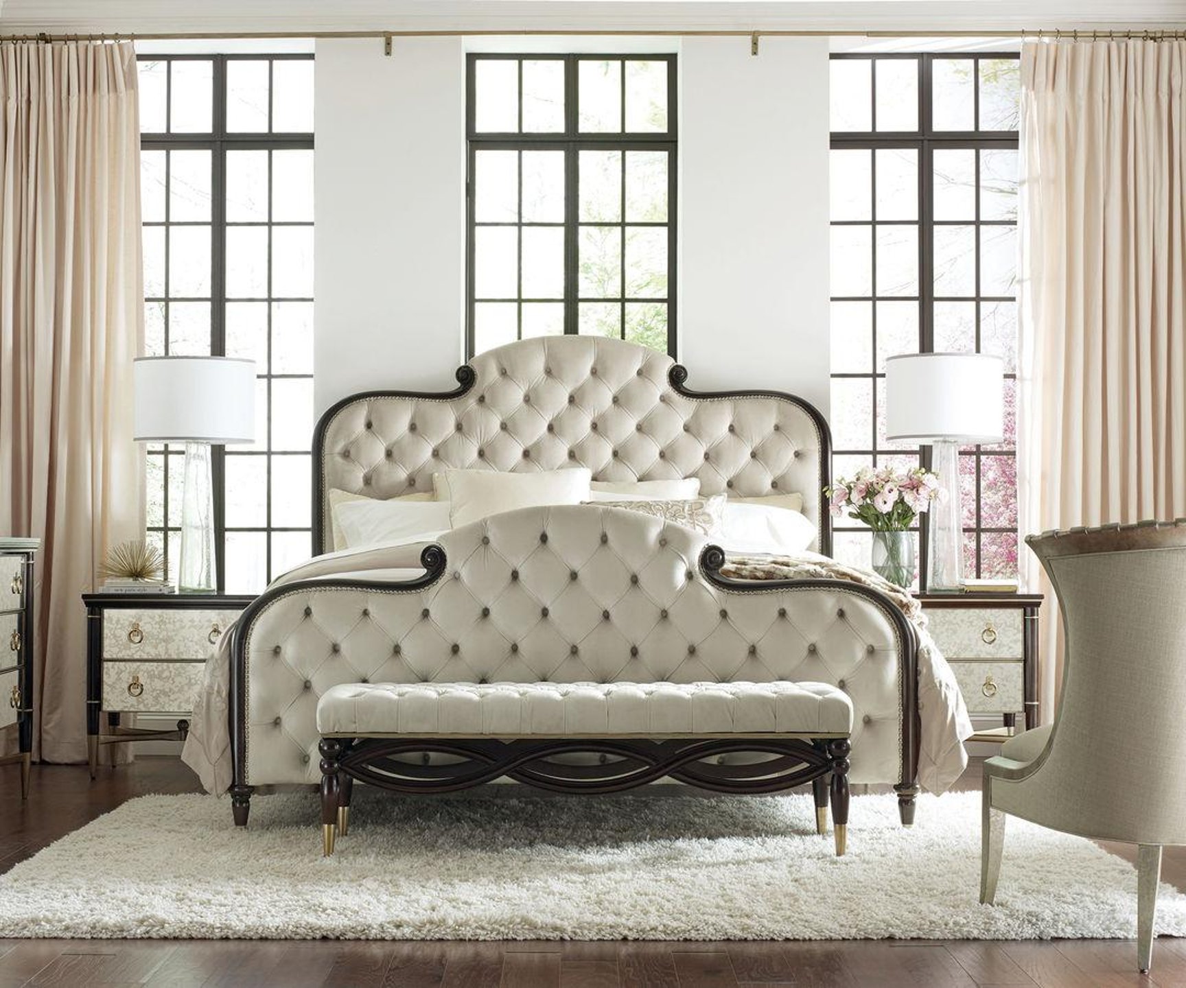 Bed king caracole everly b093 interiorhomescapes