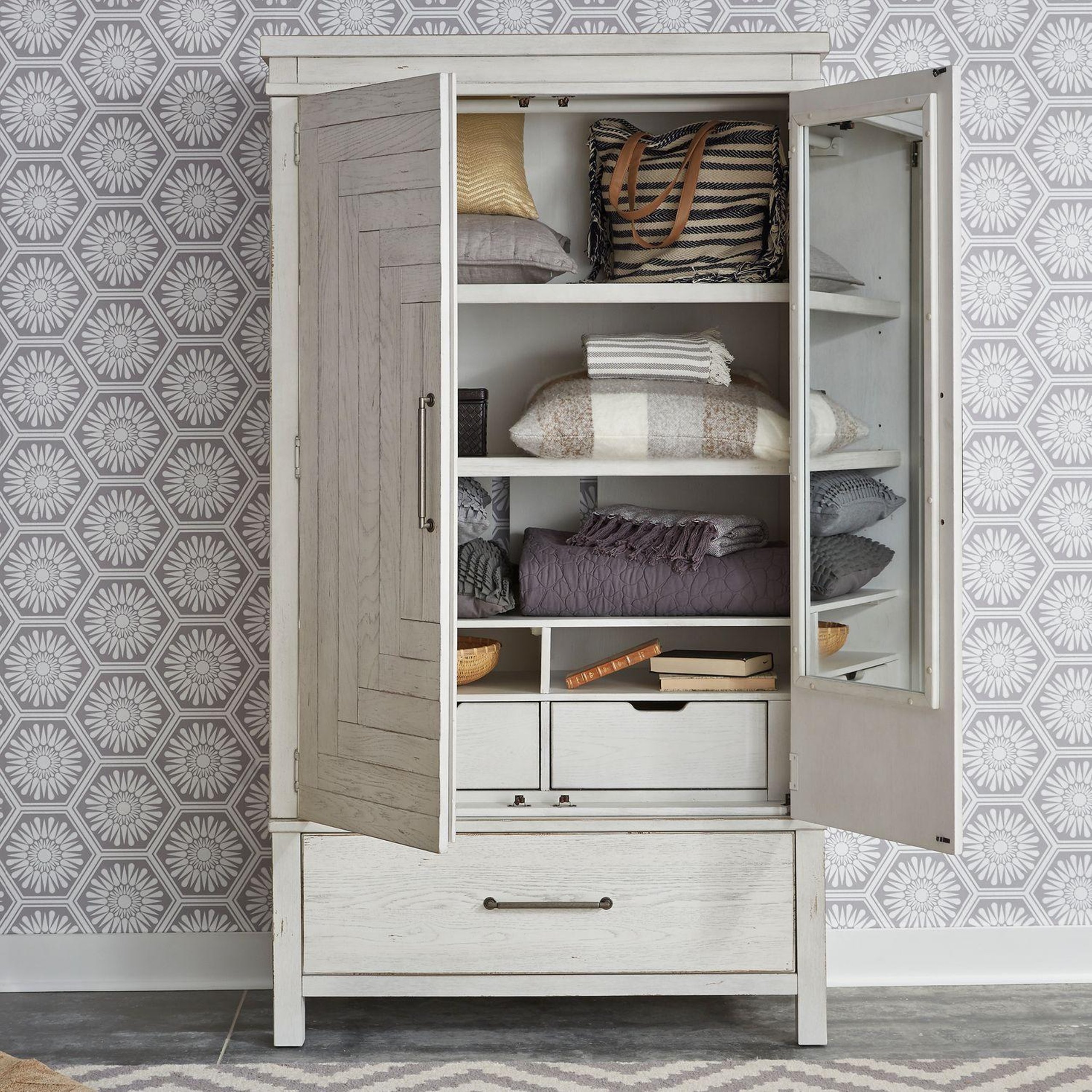 Buy Liberty Furniture Modern Farmhouse 406w Br Armoire In White Wood Online