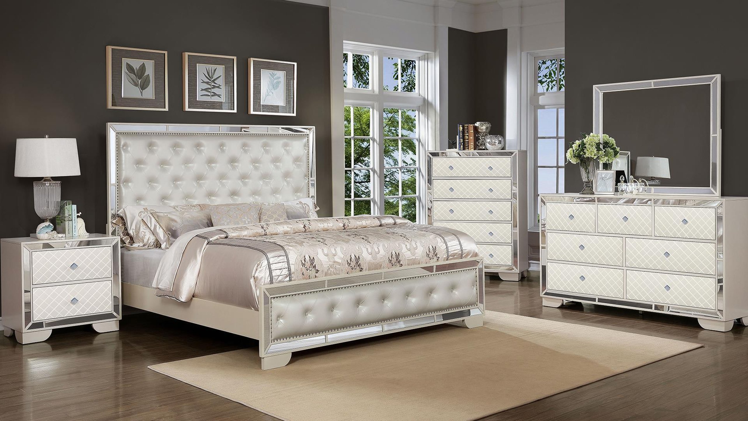 Sophia Navy Blue Bedroom Set by Galaxy Furniture